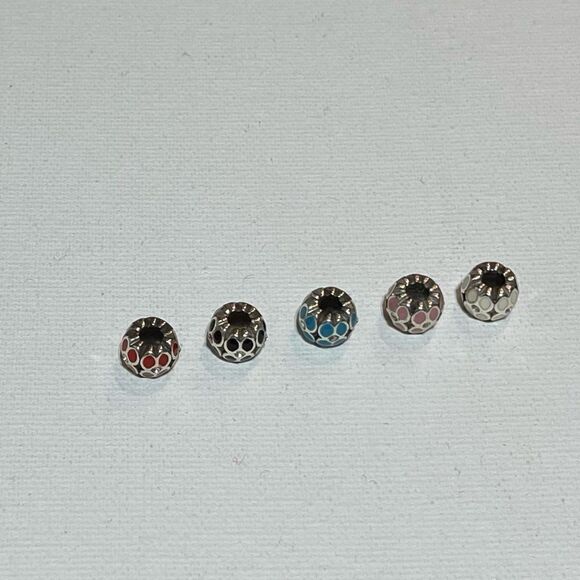 Brighton Mini Ring of Flowers Bead Set of 5 Colors NWOT - Picture 3 of 8